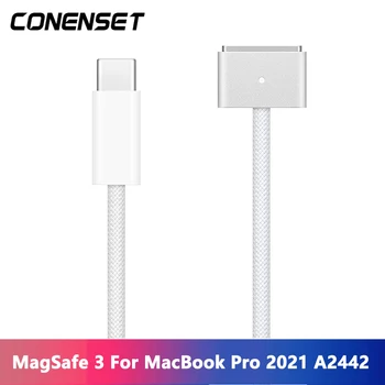 USB C к Магнитному Кабелю Безопасный Адаптер Зарядного Устройства 3 поколения Для MacBook Pro Air M1 Pro M2 A2442 A2485 A2681 A2363 67 Вт 30 Вт 140 Вт