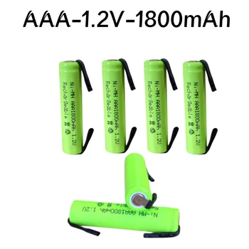 1,2 В 1800 мАч Ni-Mh AAA Аккумуляторная Батарея С Припоем Для Электробритвы Philips Braun, Зубной Щетки