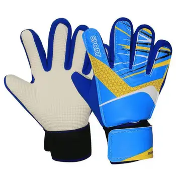 1 Пара детских вратарских перчаток из дышащего тисненого латекса с нескользящей текстурой, футбольные тренировочные перчатки, футбольные вратарские перчатки