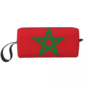 Дорожный флаг Марокко, сумка для туалетных принадлежностей, Модный косметический органайзер для макияжа, женские сумки для хранения косметики, набор Dopp, коробка