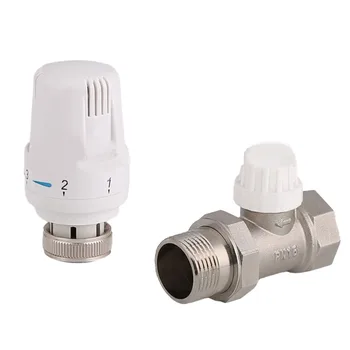 Термостатический клапан радиатора, 1 шт., Автоматически Медный DN20/DN15, Энергоэффективный для подогрева пола, несколько настроек