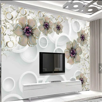 beibehang Европейский стиль 3D ювелирные изделия ТВ фон на заказ крупномасштабная фреска экологический шелк шелковые обои papel de parede