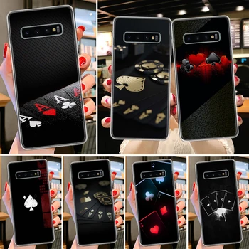 Черные карты Чехол Для Телефона Samsung Galaxy S23 S22 S21 Ultra S20 FE S10 S9 + S8 Plus S7 Edge S10E Чехол Fundas Shell