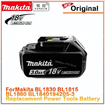 Makita 3.0Ah 18V Оригинальная Литий-Ионная Аккумуляторная Батарея Для BL1830 BL1815 BL1860 BL1840 194205-3 Сменных Электроинструментов