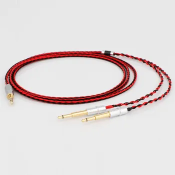 Высококачественный 8-жильный кабель для наушников с красной оплеткой 7N OCC для наушников Meze 99 Classics NEO NOIR Headset