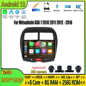 Navi GPS 10,1 дюймов Android 13 для Mitsubishi ASX 1 2010 2011 2012 - 2016 Автомобильный радиоприемник Мультимедийный видеоплеер Carplay 2 Din DVD