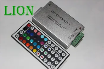 24A 44 клавиши ИК-пульта дистанционного управления RGB led контроллер Пластик + Алюминий DC 12V-24V для 5050/3528 светодиодной ленты Хорошая стабильность