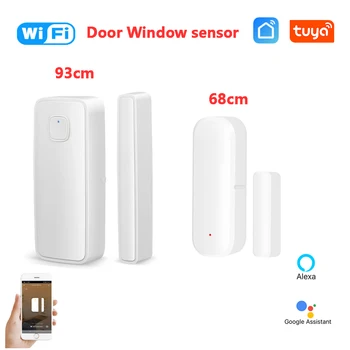 Tuya Smart Wifi Датчик открытия и закрытия двери, окна, извещатель приложения Домашняя охранная сигнализация с Alexa Google Home Smart Life