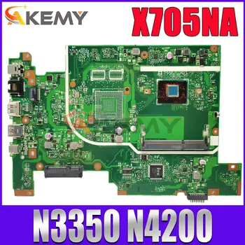 Материнская Плата Ноутбука X705NA N3350 N4200 CPU Для ASUS Vivobook X705NC X705N Оригинальная Материнская Плата Ноутбука Mainboard