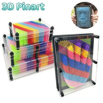 Новый 3D Клон Pixel Art Blocks Игрушка Красочный Pin Art Clone Face Palm Pinart Модель Дети Взрослые Семейные Забавные Игровые Игрушки Творческие Подарки