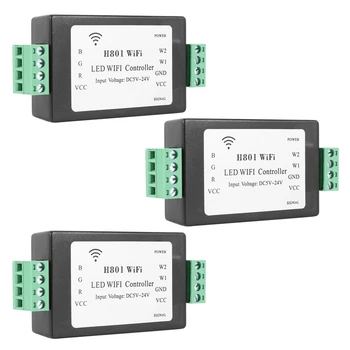 3X H801 RGBW Светодиодный WIFI Контроллер Светодиодный RGB Контроллер DC5-24V Вход Для 5050 2835 3528 SMD Светодиодная Лента Лента