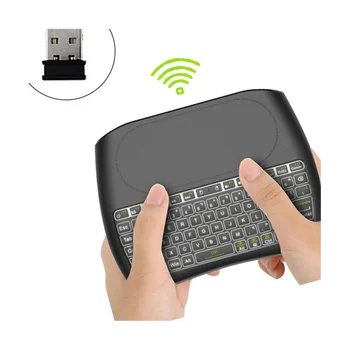 Клавиатура Bluetooth с подсветкой D8 Super English 2.4G Беспроводная Мини-клавиатура Air Mouse Touchpad для TV BOX