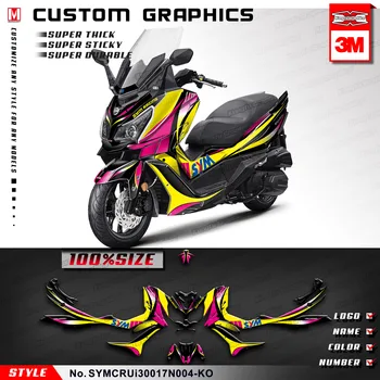 Водонепроницаемые наклейки с изображением Кунг-фу Виниловые наклейки для мотоциклов SYM Cruisym 300 2017 2018 2019 2020 2021, желтый