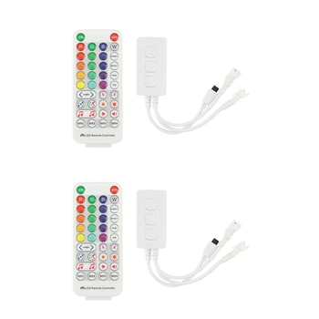 2X SP511E Wifi Музыкальный светодиодный контроллер для WS2812B WS2811 Адресуемая пиксельная полоса RGB С двойным выходом Alexa Voice APP Control