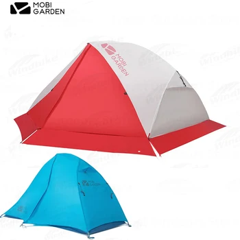 MOBI GARDEN RY 1,3 кг Сверхлегкая Портативная Кемпинговая Палатка Для 1 ~ 2 Человек 20D Водонепроницаемая Двухдверная Туристическая Палатка PU3000 С Ковриком Для пола