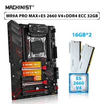 MACHINIST X99 MR9A PRO MAX Комплект материнской платы LGA 2011-3 Combo Xeon Kit E5 2660 V4 Процессор CPU 32 ГБ = 2шт * 16 ГБ ECC памяти DDR4 RAM