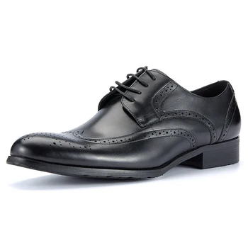 Роскошные Высококачественные оксфордские туфли из натуральной кожи, классические деловые официальные модельные туфли из воловьей кожи на шнуровке с верхним слоем