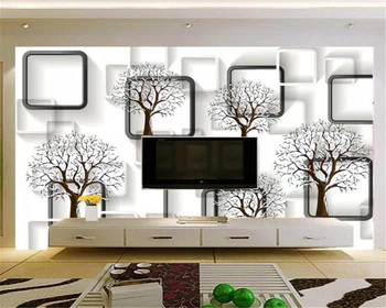 beibehang Обои на заказ, 3D фреска, абстрактное дерево, опавшие листья, ручная роспись, ТВ фон, стена, гостиная, спальня, 3D обои