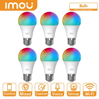 IMOU B5 E27 Многоцветная умная лампочка приложение Дистанционное управление Подключение к Wi-Fi Различные сцены Графики освещения Длительный срок службы 15000 часов