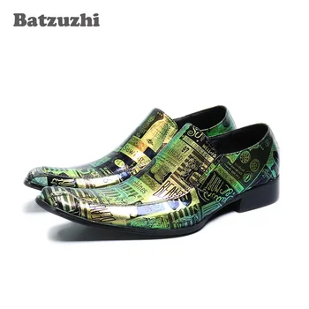 Мужская обувь в стиле вестерн Batzuzhi, кожаные модельные туфли в стиле рок-панк, мужские туфли в стиле ретро, мужская кожаная обувь для показа на подиуме, мужская обувь