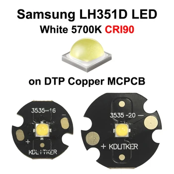 Samsung LH351D Белый 5700K CRI90 SMD 3535 светодиодный фонарик с излучателем DIY EDC Световые бусины лампы с высоким CRI