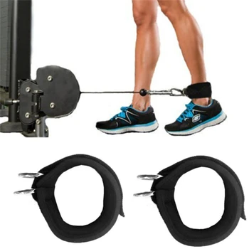1 Шт 2-х кольцевые Ремешки на лодыжках Для силовых тренировок ног, Тренажеры для фитнеса, Эластичный Прочный Нейлоновый Пояс