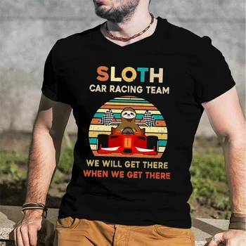 Футболка Funny Sloth Car Racing Team