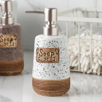 Новая керамическая бутылка для дезинфицирующего средства для рук в ванной, пресс для бутылок, дозатор мыла для лосьона, Шампунь, гель для душа, жидкое мыло