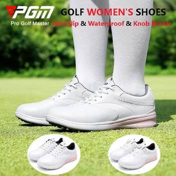 PGM Женская противоскользящая обувь для гольфа, женские легкие водонепроницаемые повседневные кроссовки, женские кроссовки с вращающейся пряжкой, спортивная обувь для гольфа.