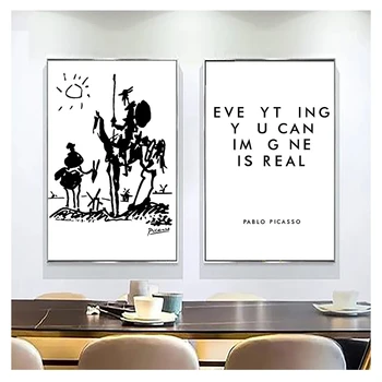 Все, что вы можете изобразить, - настоящие художественные картины Пабло Пикассо, печать на холсте, плакат 