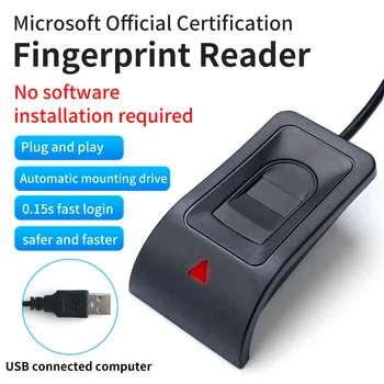Биометрический вход по отпечатку пальца USB-считыватель Модуль сканера Устройство для Windows 10 11 Hello Биометрический ключ безопасности Безопасный вход в учетную запись