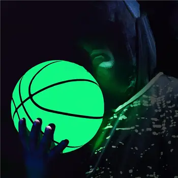 Светящаяся игрушка-баскетбол, светоотражающие зеленые мячи, ночные соревнования, флуоресценция