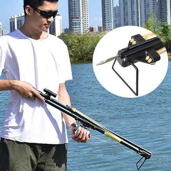 Уличная рогатка для стрельбы по рыбе с лазерным прицелом, пусковая установка для рыбных дротиков, охотничья рогатка с длинным шестом, развлекательная игрушка для взрослых