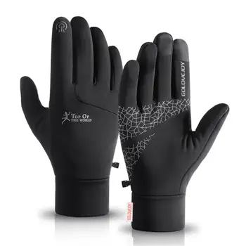 1 Пара нескользящих нейлоновых водонепроницаемых теплых перчаток, перчатки с сенсорным экраном для пеших прогулок и езды на велосипеде
