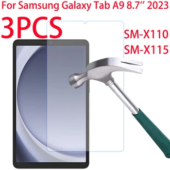 3 Упаковки Защитной Пленки из Закаленного Стекла HD Для Samsung Galaxy Tab A9 8,7 дюймов 2023 Защитная Пленка Для Планшета SM-X110 SM-X115