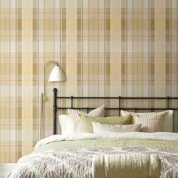 Английские винтажные клетчатые обои Гостиная Спальня прикроватный диван Фон Решетчатые обои Papel De Parede цвета Хаки