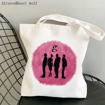 Женская сумка для покупок, сумка с цветным принтом Absolute G, холщовая сумка для покупок в стиле харадзюку, женская сумка-тоут через плечо, женская сумка-тоут
