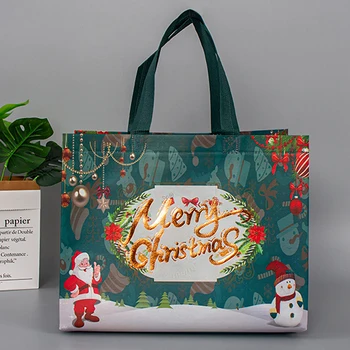 3шт Рождественских сумок из нетканого материала, подарочная упаковка для конфет на Новый 2024 год, подарки для детей Санта-Клауса, новогодние подарки для вечеринок