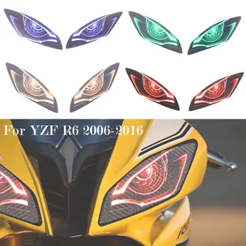 Наклейка Фары мотоцикла Для Yamaha YZFR6 2010 YZF-R6 2006-2016 YZF R6 2012 2011 2008 Наклейки Головного Света Pegatinas 3D Guard