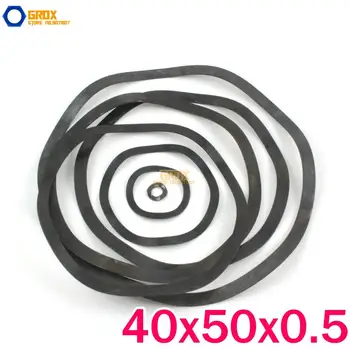 50 штук волновой шайбы M40 * 50* 0,5 мм Пружинная шайба из углеродистой стали с черным цинковым покрытием