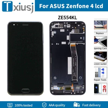 AAA + + + ЖК-дисплей Для ASUS Zenfone 4 ZE554KL ЖК-дисплей Сенсорный Экран с Рамкой Дигитайзер Запасные Части Для ASUS ZE554KL LCD