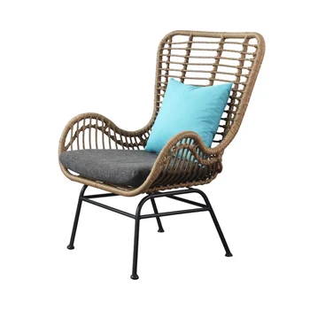 Скандинавский ленивый диван для отдыха на открытом воздухе, сочетание стола и стула, ротанговый стул, чайный столик, стул со спинкой