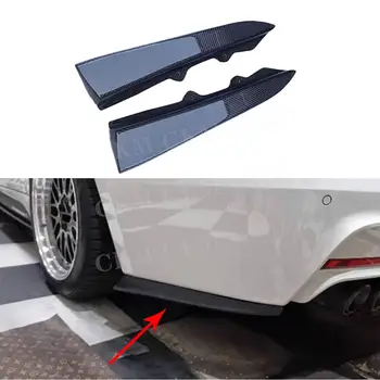 Разветвители заднего бампера из углеродного волокна, фартук для спойлера BMW 3 серии F30 M Sport 2012-2017, комплекты накладок для заднего диффузора FRP черного цвета