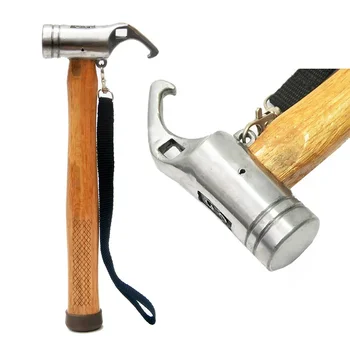 Многофункциональный стальной молоток для кемпинга, навес для палатки, деревянный пол, гвоздодер для лагеря, съемник гвоздей, молоток с деревянной ручкой, защитный молоток