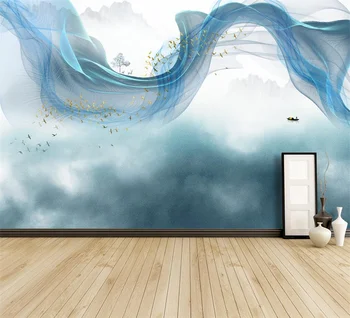 Настройте пейзаж 3D Обои Фреска Абстрактная художественная концепция Гостиная Спальня ТВ Фон Украшение Стен обои