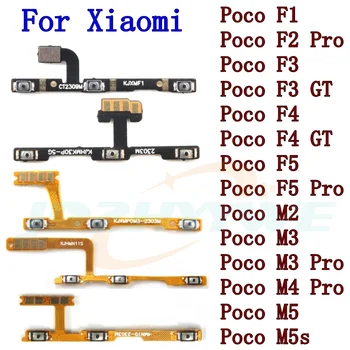 Оригинал Для Xiaomi Poco F5 Pro F4 F3 GT F2 Pro F1 M2 M3 M4 Pro M5s Боковая Кнопка Переключения Громкости Включения Выключения Питания Гибкий Кабель