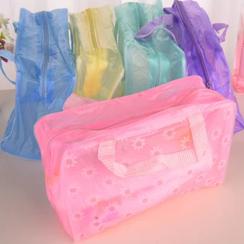 Прозрачные косметички из ПВХ, портативная женская водонепроницаемая косметичка с цветочным рисунком, дорожная сумка для мытья туалетных принадлежностей, сумка для хранения в душе, чехлы
