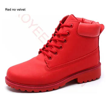 Женские ботинки Зима 2023, осенне-зимние ботинки, мужская модная зимняя обувь на платформе, сохраняющая тепло, мужские ботинки, красные ботильоны Botas mujer