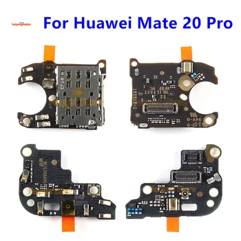 Плата гнезда держателя SIM-карты для Huawei Mate 20 Pro Плата микрофонного модуля Антенна для подключения сигнальной платы Гибкий кабель микрофона