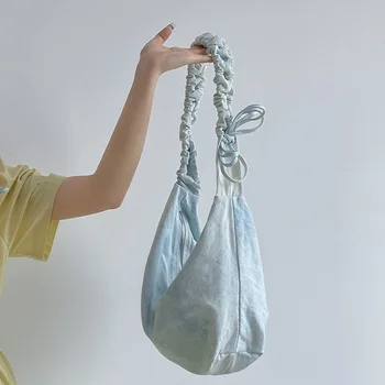 Большие вместительные легкие сумки-бродяги Универсальные Модные холщовые сумки для пригородных поездок 2023 Новые модные женские сумки через плечо Tie Dye